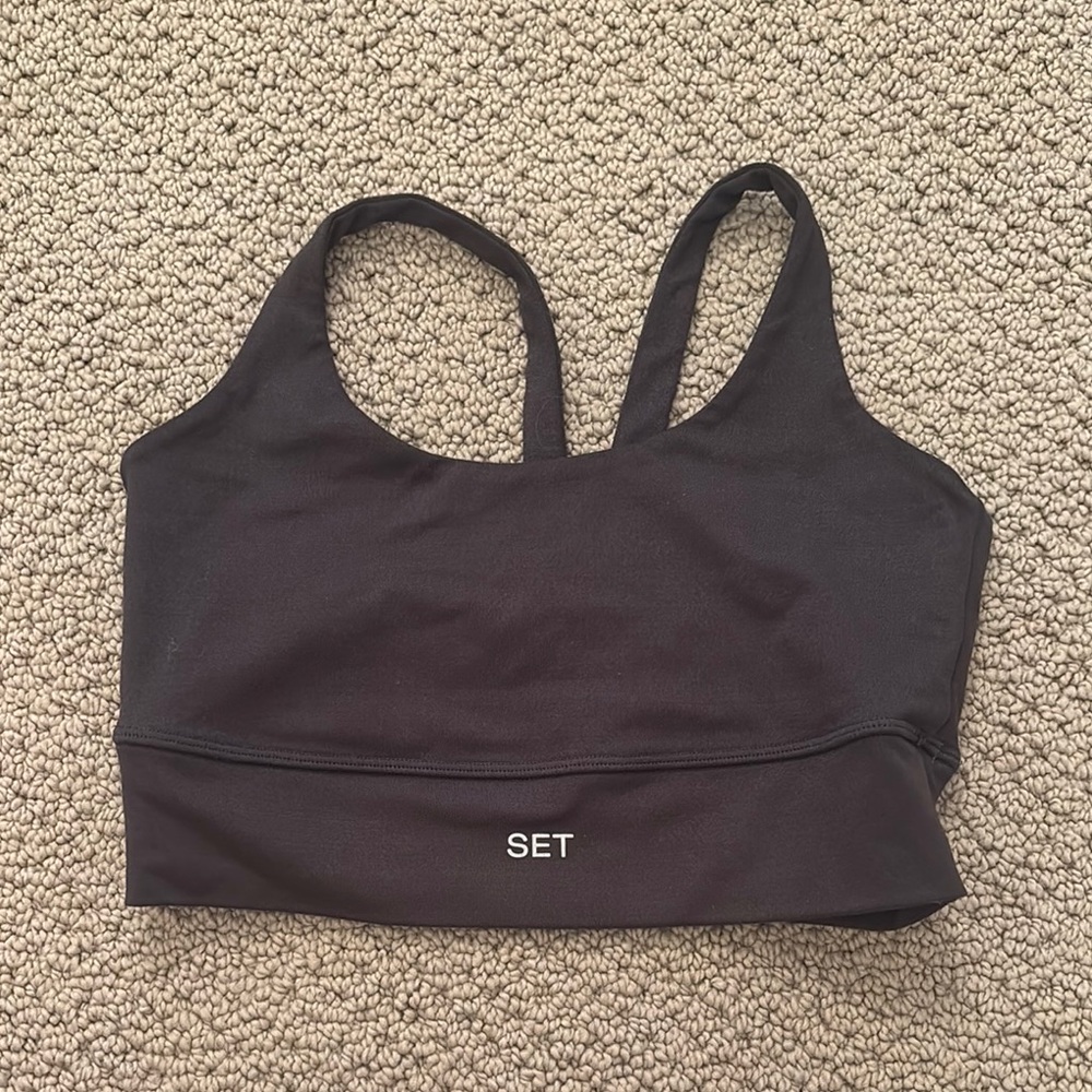 SET Active Black Racerback Bra Medium Support